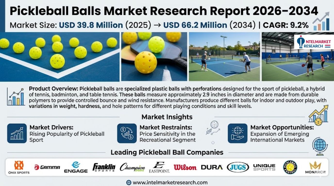 Pickleball Balls Market Sees Accelerated Expansion with Worldwide Sport Popularity Boom