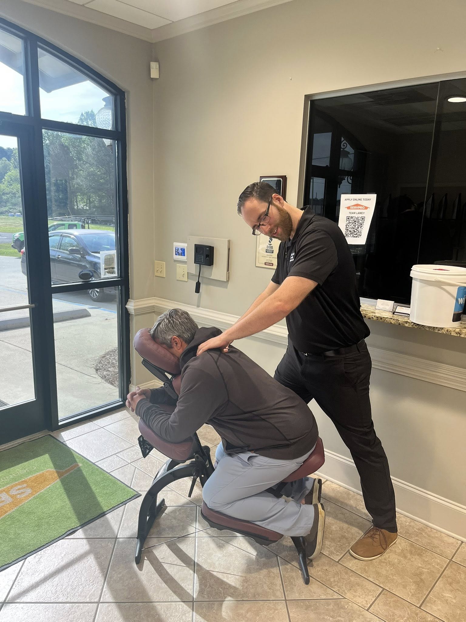 McClellan Family Chiropractic Provides Massage Wellness Event for SERVPRO Team