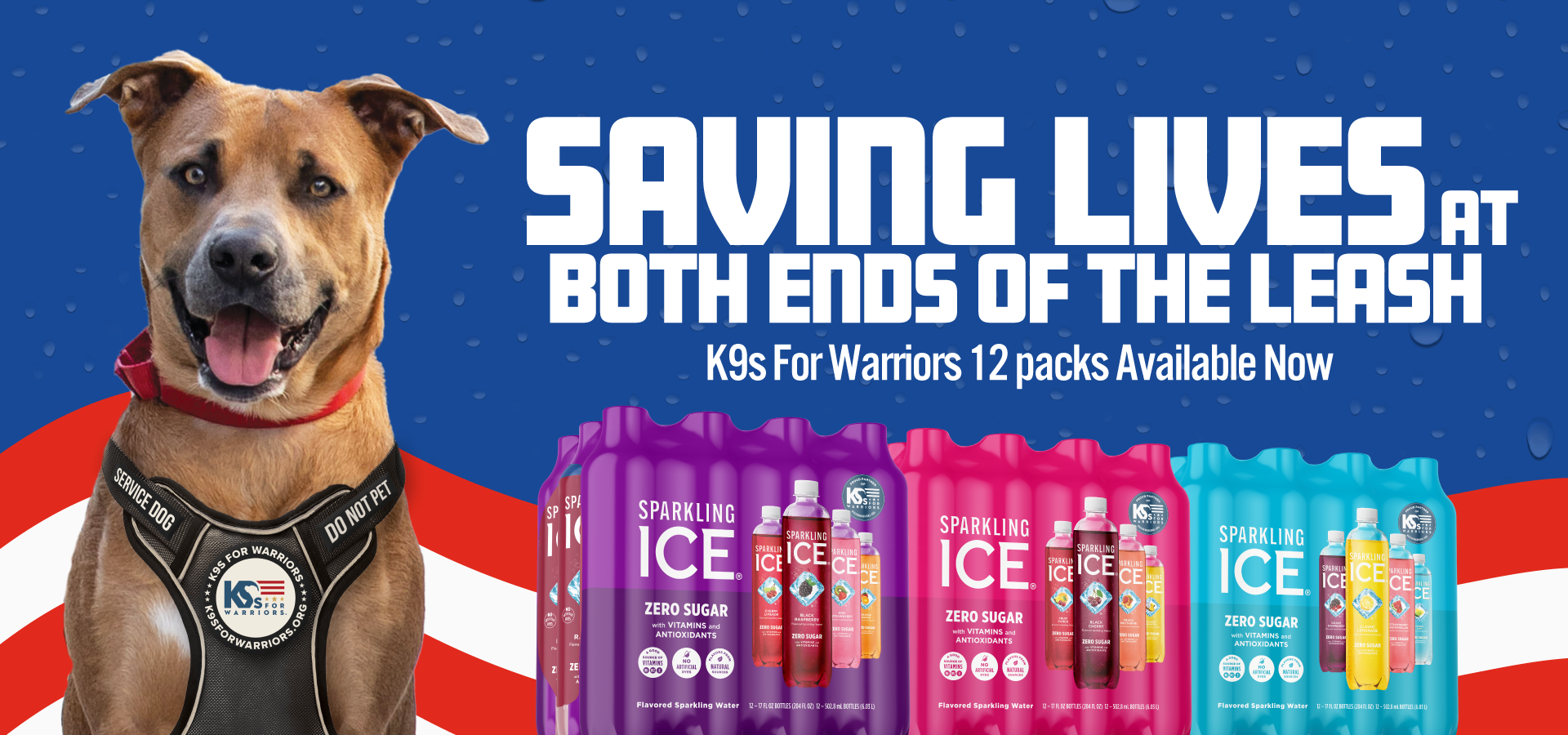 Talking Rain and K9s For Warriors run with a bigger pack as co-branded Sparkling Ice 12-packs hit store shelves